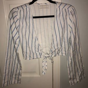 tie in front crop top